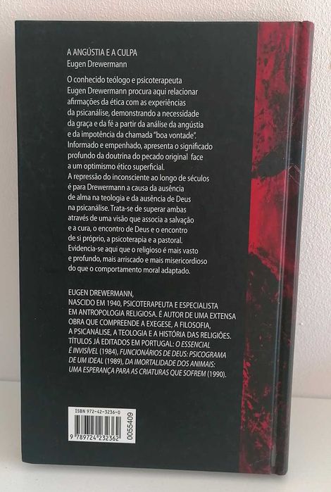 Livro - A angústia e a culpa - Eugen Drewermann