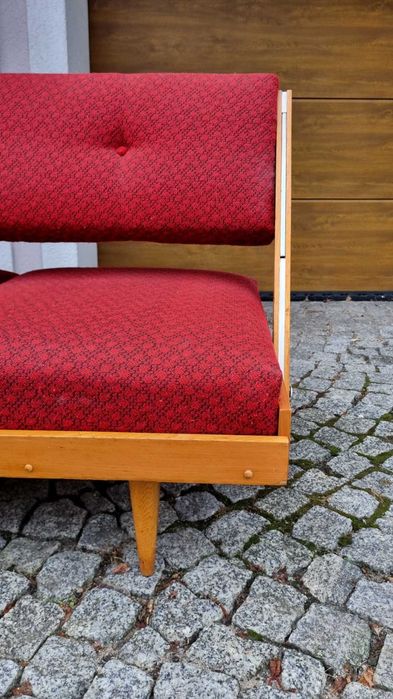 Sofa Mid Century design Czechosłowacja lata 60 rozkładana