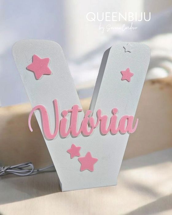 Luz de presença Personalizável letra e nome