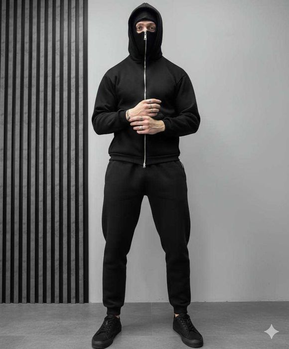 Чоловічий худі на флісі з балаклавою, р.46-56