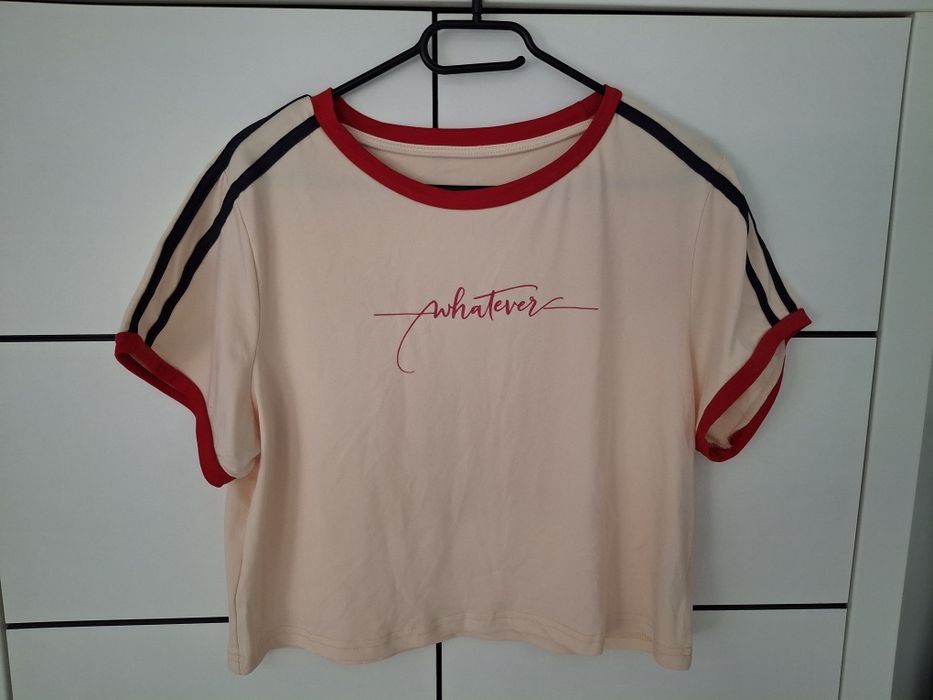 T-shirt beżowy XL