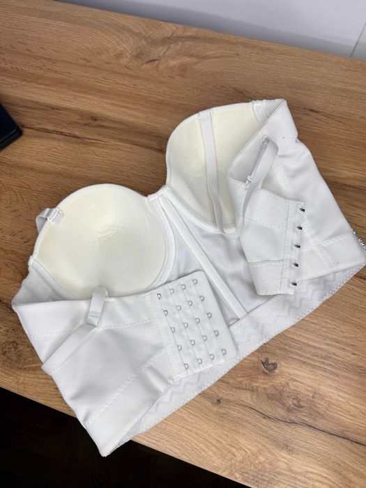 Вечірній жіночий корсет білий корсет для жінки с,м розміру