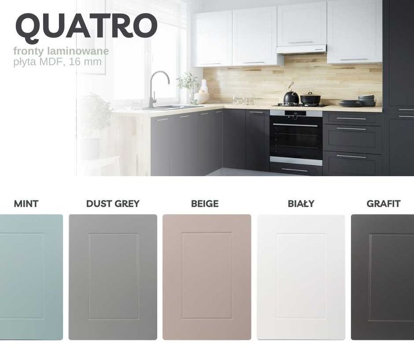 MK Kuchnia QUATRO meble, szafki kuchenne mat TRANSPORT wycena