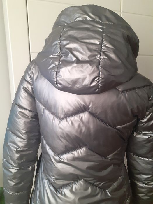 Ciepła kurtka metaliczny kolor