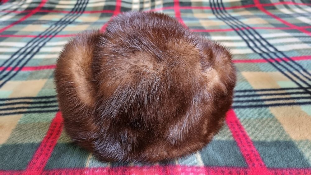 Норковая шапка ушанка обманка