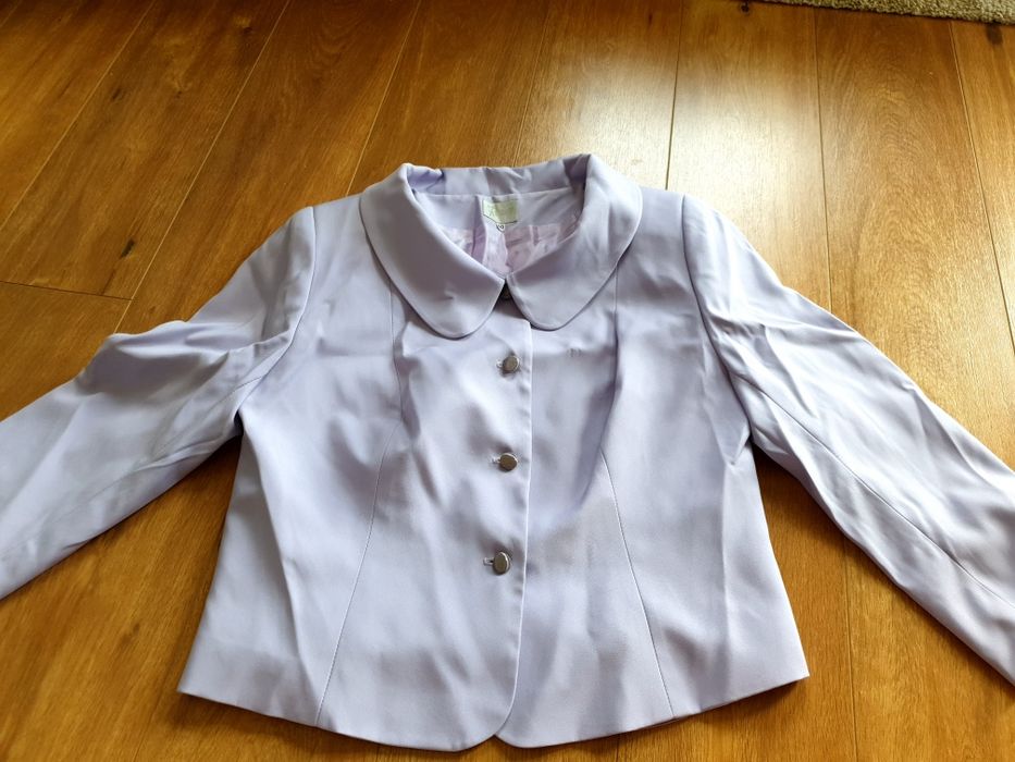 Wrzosowa fioletowa lawendowa marynarka bolerko rozmiar 38