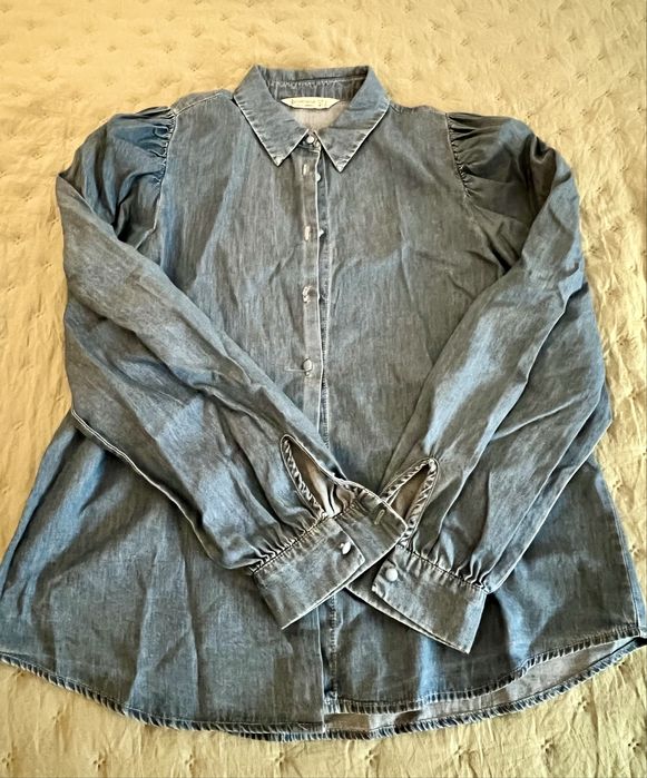 Blusa de senhora tamanho S de ganga fina