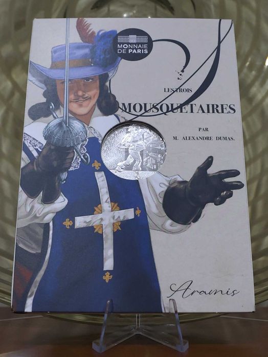 França - Moeda 10 € Prata - "Os Três Mosqueteiros - Aramis" (CoinPostal)