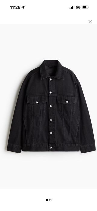 Czarna kurtka jeansowa oversize