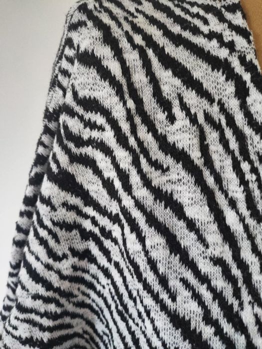 Kardigan narzutka sweter kimono nietoperz zebra uniwersalny