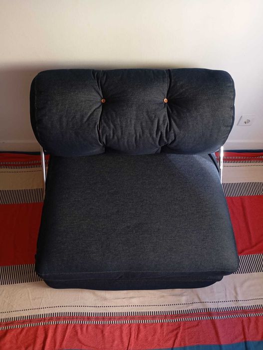 Poltrona-cama azul desmontável, duas funções - IKEA