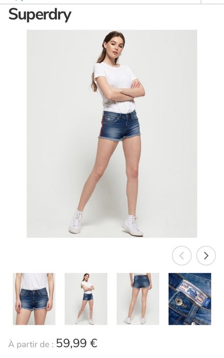 Шорты женские джинсовые Superdry