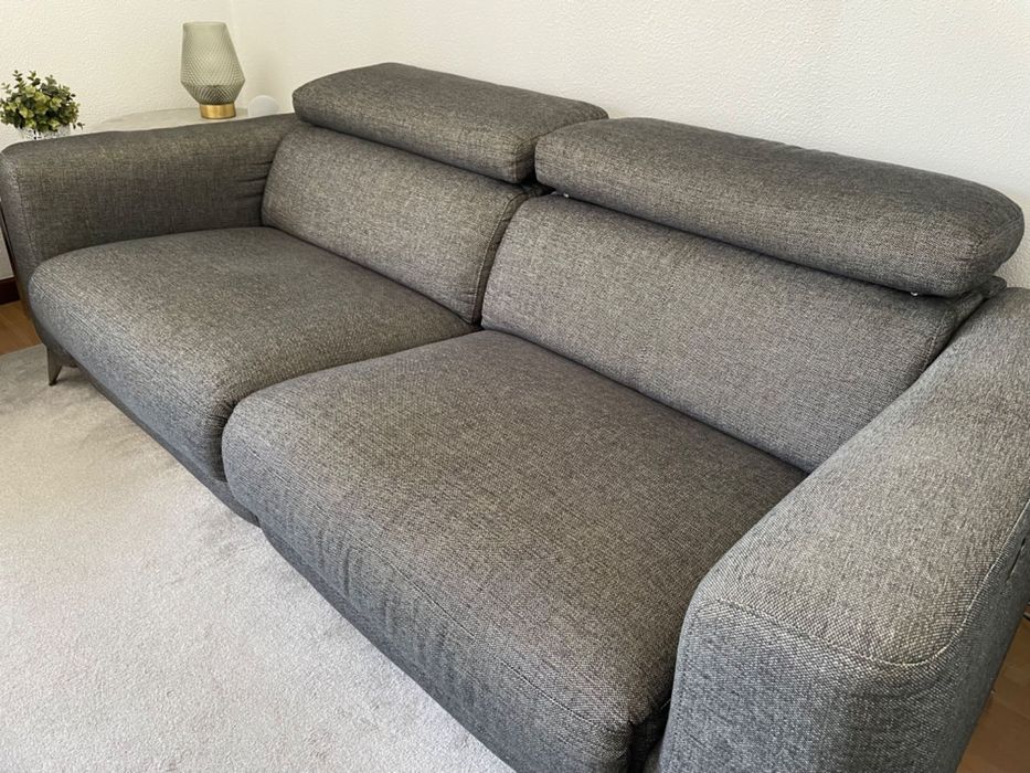 Sofa eletrico + encostos rebativeis (cinza escuro)