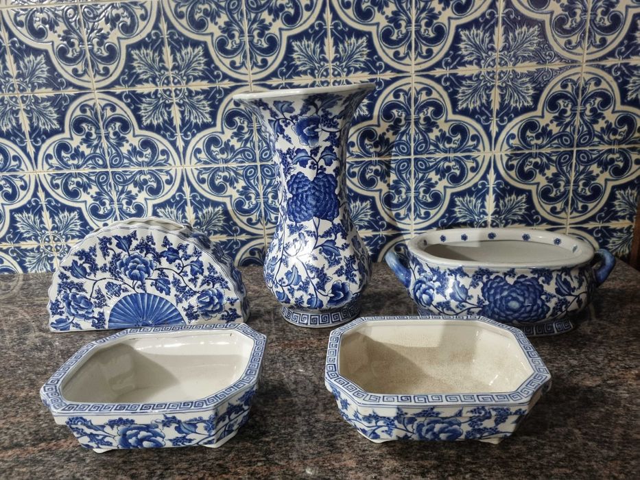 Conjunto 5 peças de cerâmica/louça chinesa