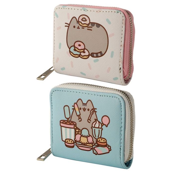 Zgrabny Portfel Zamykany Na Suwak “Kot Pusheen Foodie”  2 Wzory