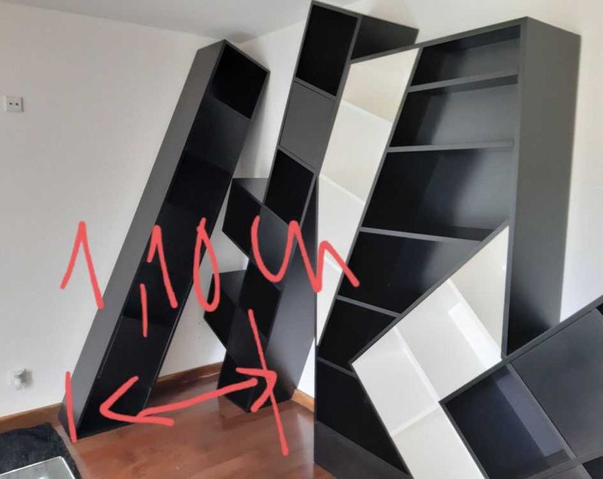 Moveis estante de prateleiras e portas