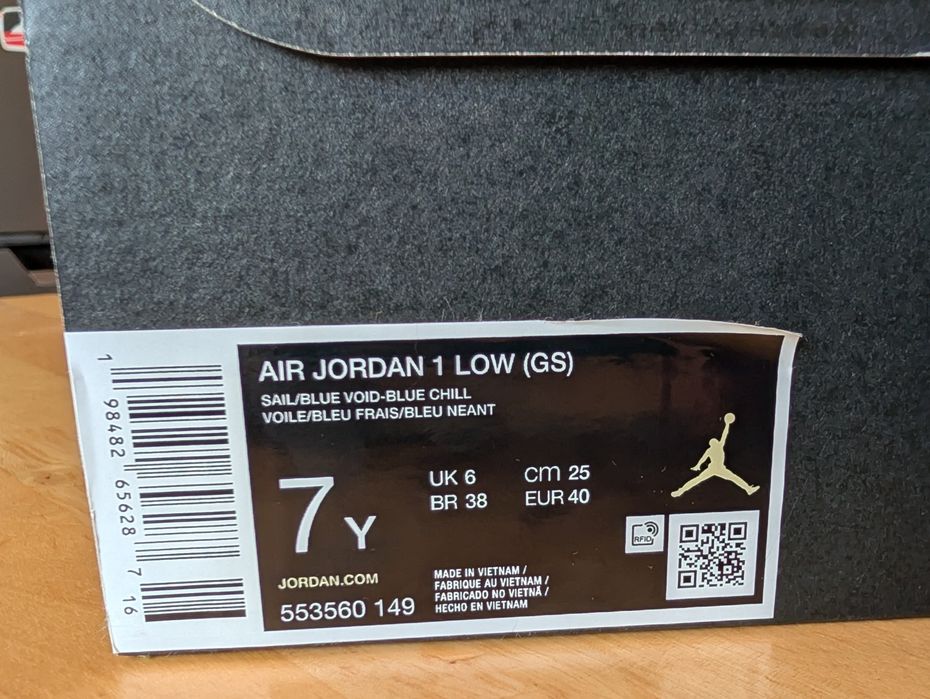 Buty Air Jordan 1 Low (GS) Granatowo-Niebieskie. NOWE!!! Paragon.