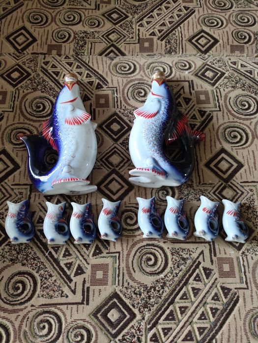 Фарфоровый набор рыбки.