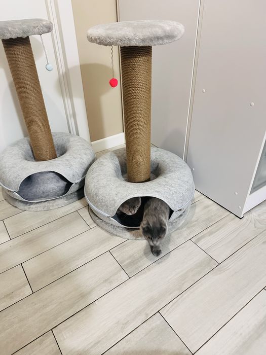Домик для кота большая когтеточка  80-85 см см толстый столб Пончик