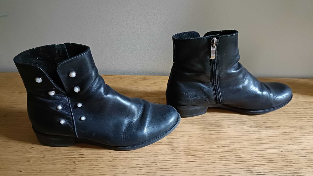 Kozaki czarne skórzane Lasocki