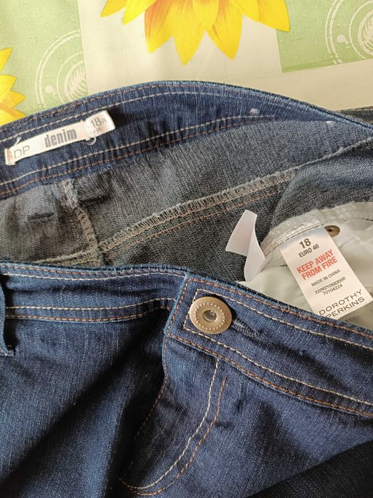 р 16-18 / 50-52-54 сині джинси штани великі стрейчові 78% бавовна DP
