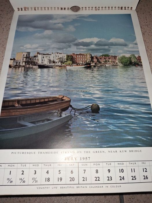 Calendario de parede 1957