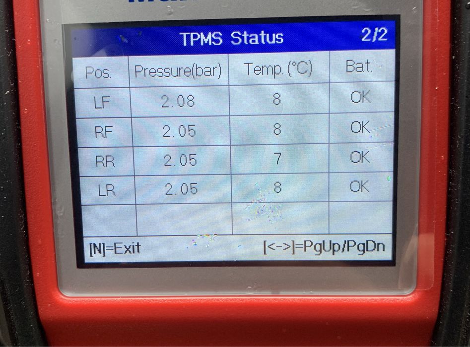 Діагностика та обслуговування датчиків тиску  колес авто TPMS