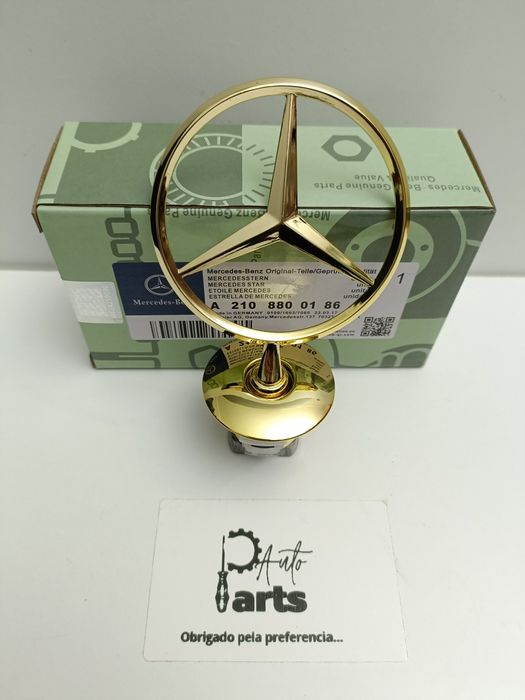 Emblema símbolo logotipo estrela de capô Mercedes 44mm/37mm