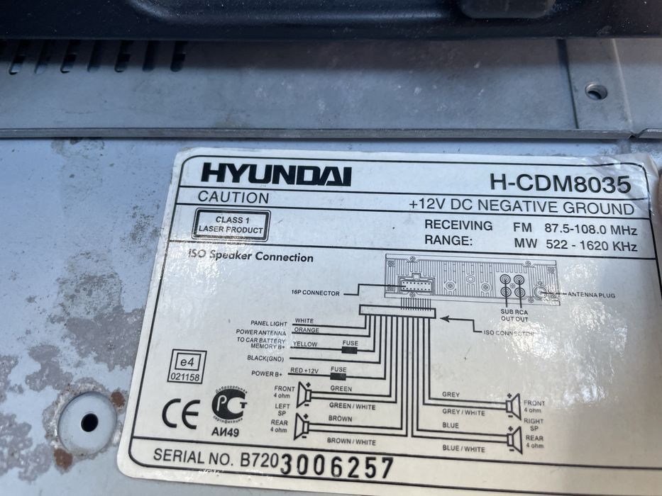 Автомагнитола Hyundai H-CDM8035