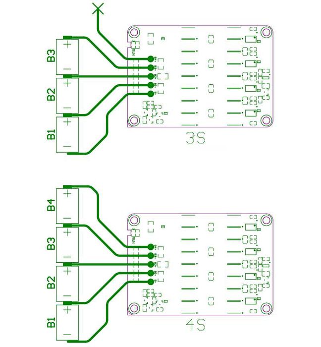 Balanser aktywny Li-ion Lifepo4 , 4S -3S balans 5A