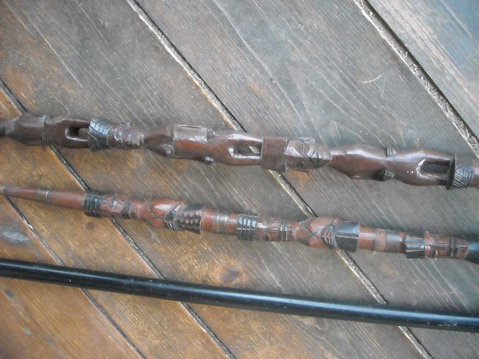 Lanças africanas antigas vintage madeira exotica