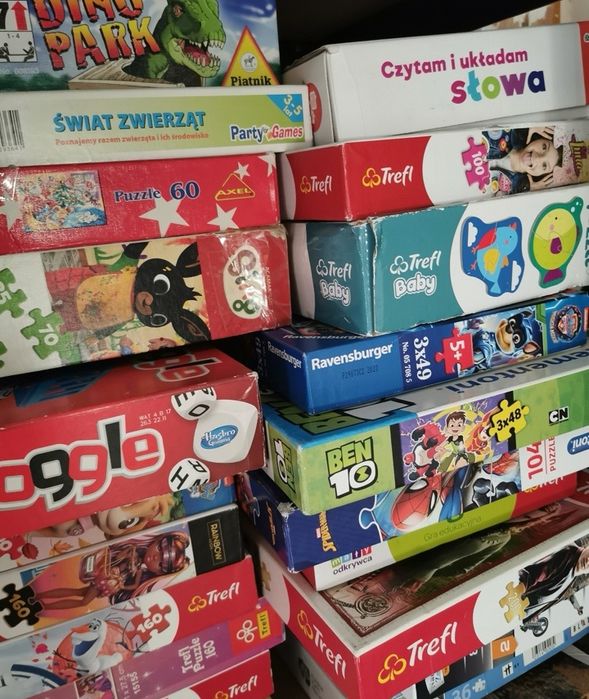 Zestaw gier i puzzli dla partycji