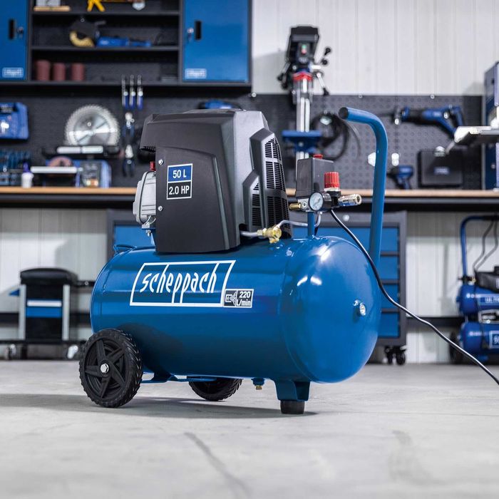 Компресор HC63 Scheppach - 10 бар | 1500 Вт | Резервуар 50 л |
