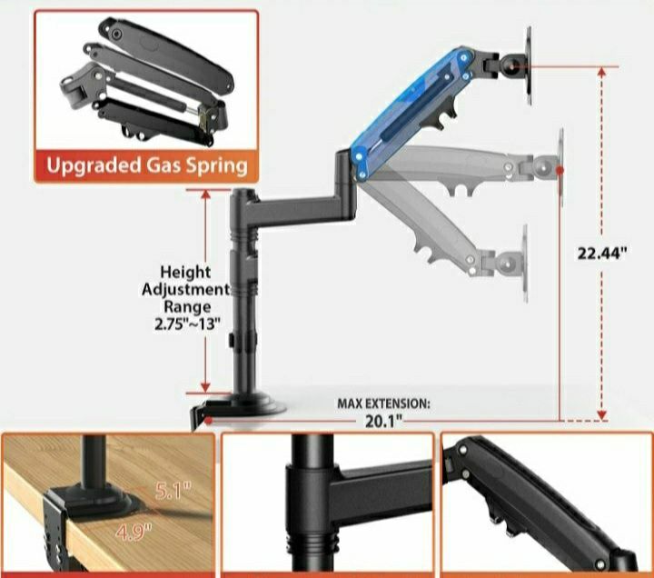 Uchwyt stojak do 2 monitorów 17-32" 2-9 kg
