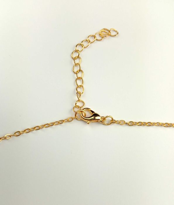 Nowy złoty naszyjnik zawieszką w kształcie serca i cyrkoniami MAMA