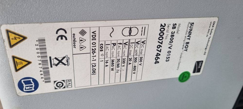 FALOWNIK inwerter SMA Sunny Boy 3.8 kw Fotowoltaika