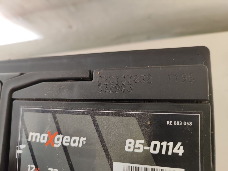 Akumulator 12V 72Ah MaxGear Sprawny