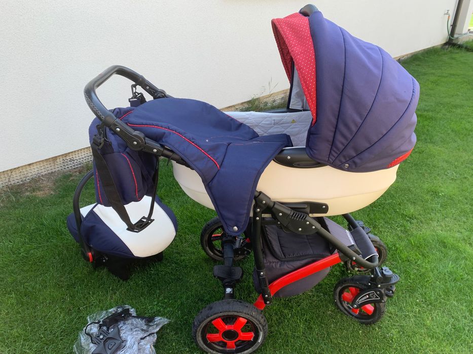 Wózek 3w1 nosidełko, gondola, spacerówka, adaptery; Camarelo Carera