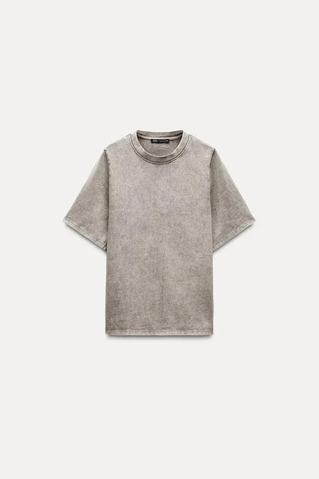 футболка Zara S сіра