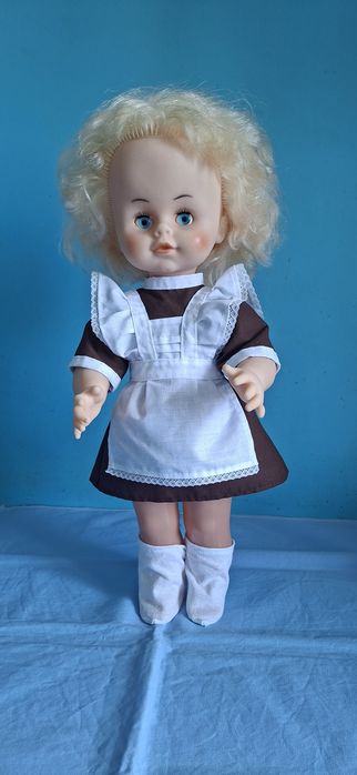 Школьная форма на куклу ГДР, СССР, школьница, платье, фартук 45-60 см