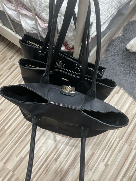 Czarna torebka na ramie tyou shopper puccini