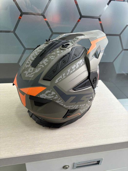 Kask LS2 MX702 Pioneer II Enduro/Quad/ATV Piaskowo-pomarańczowy