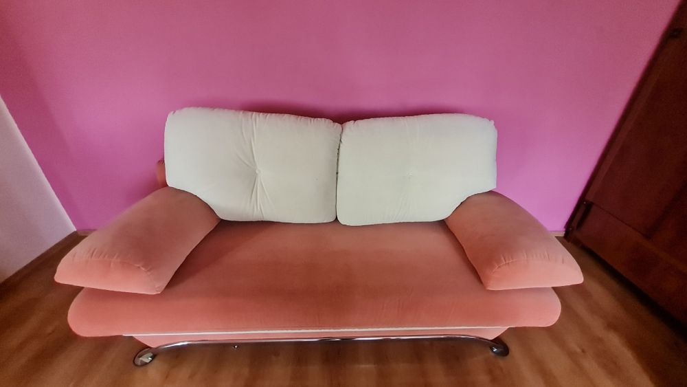 Komplet wypoczynkowy mebli - sofa rozkładana fotele stół