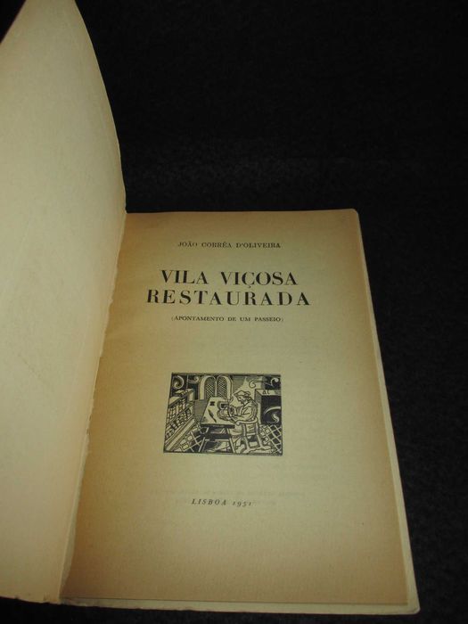 Livro Vila Viçosa Restaurada João Correia de Oliveira 1951