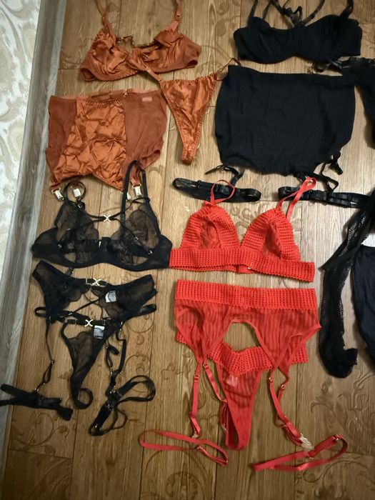 Еротична білизна белье ліф пояс труси гартери латекс сітка спідниця