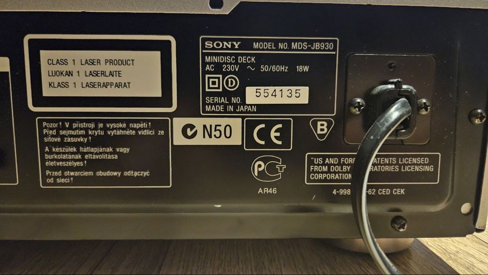 Sony  MDS- JB930 | ATRAC DSP type-R