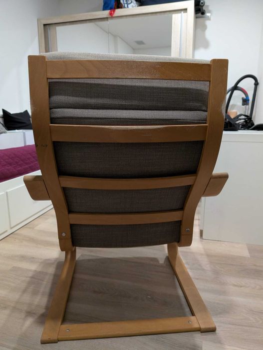 IKEA POÄNG poltrona – Bege – Bom Estado