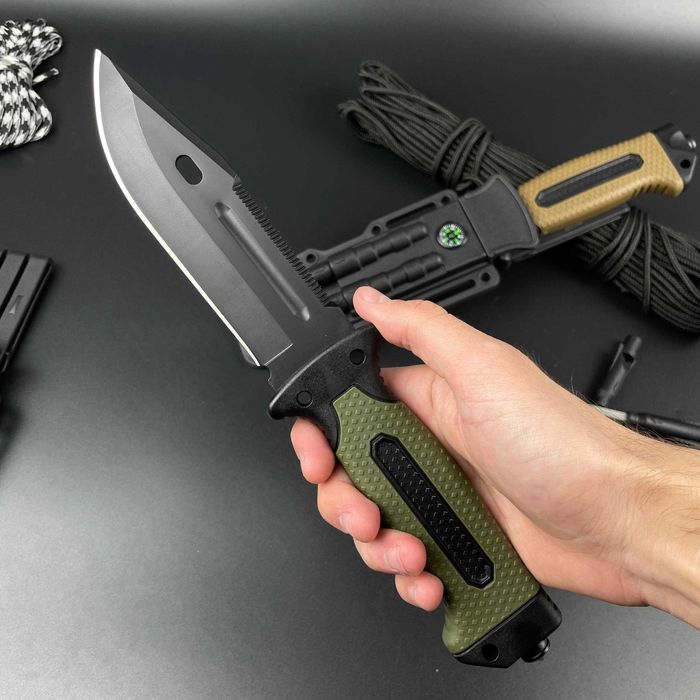 Нож охотничий тактический Columbia 4018 огниво + точилка Ніж тактичний