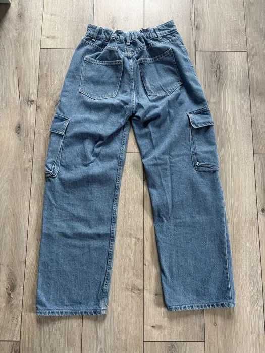 Spodnie jeansowe cargo Bershka rozmiar 38