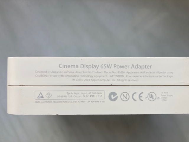 APPLE Cinema Display 65W A1096 ładowarka monitor a power adapter